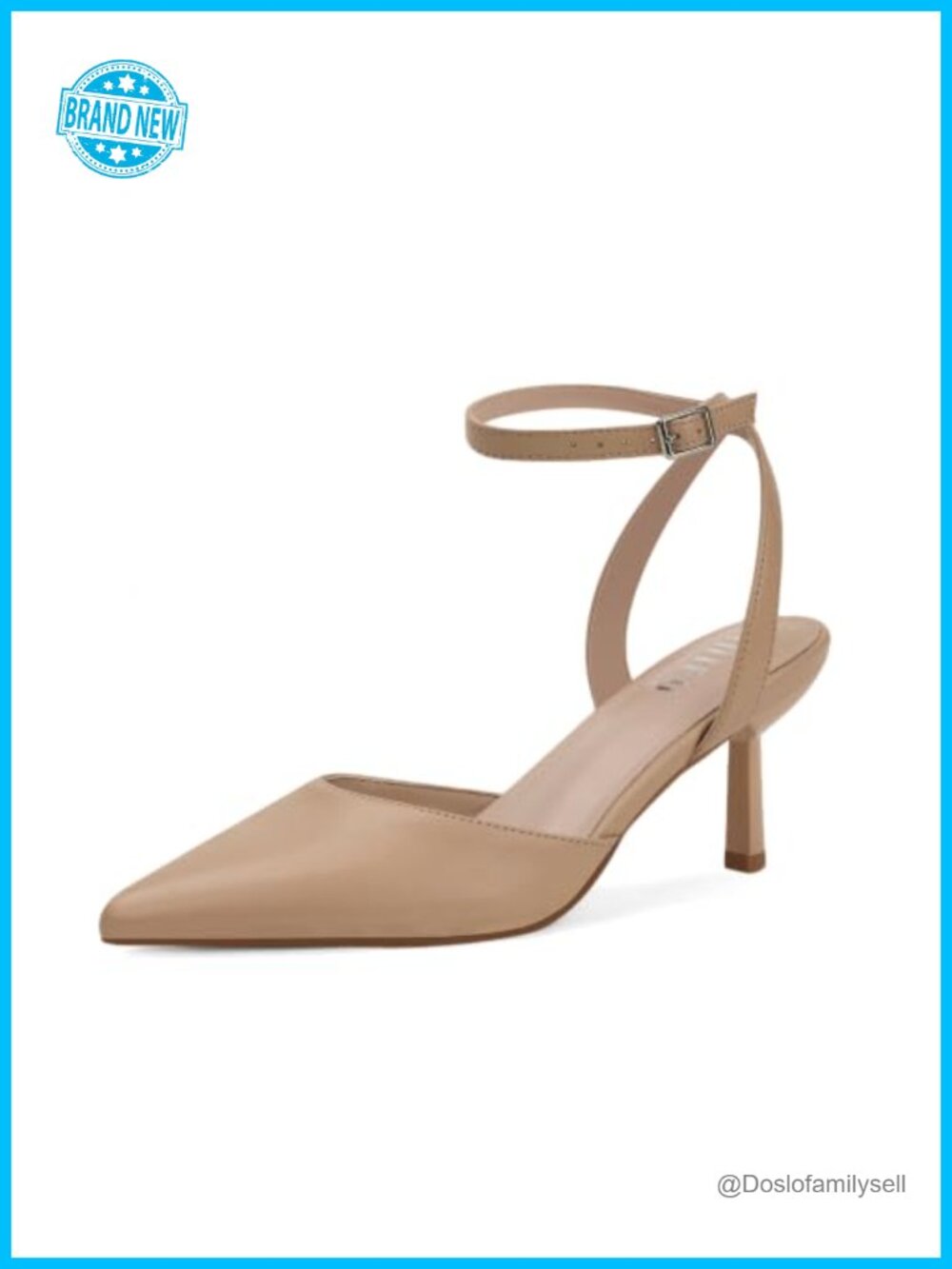 Pointed Toe Slingback Stiletto Pumps 3 Inch Closed Toe Heels